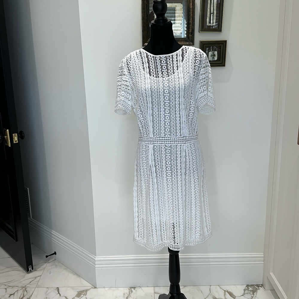 MICHAEL, Michael Kors white cotton lace dress, size 6